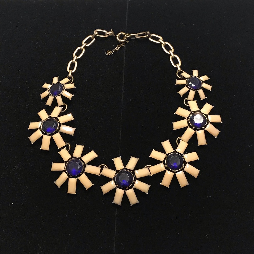 Geometric Flower Statement Necklace